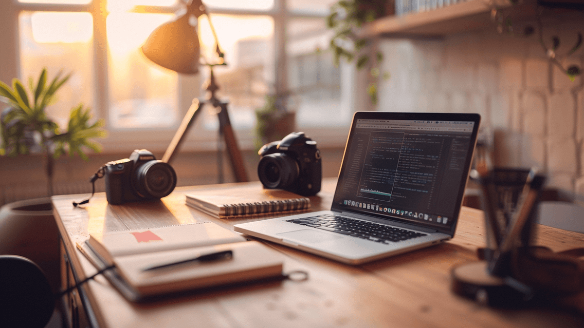 Diskret bild som symboliserar lansering: checklistor, publiceringsvy eller enkel 'site live'-indikator – fokus på kontroll och avslut, inte firande.